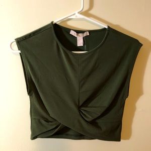 Dark Green Knit Top from Forever 21, Small